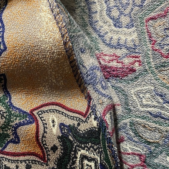 Maggie McNaughton Vintage green Paisley plus size 22W Women's button up blouse - Picture 9 of 16